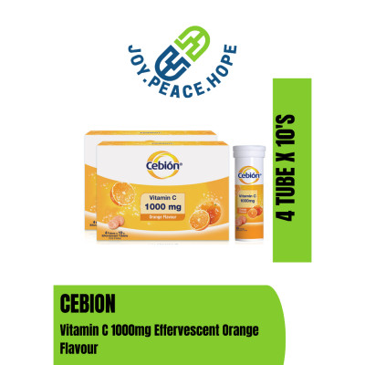 CEBION VITAMIN C 1000MG  Effervescent 4 x 10’s (Orange Flavor's)