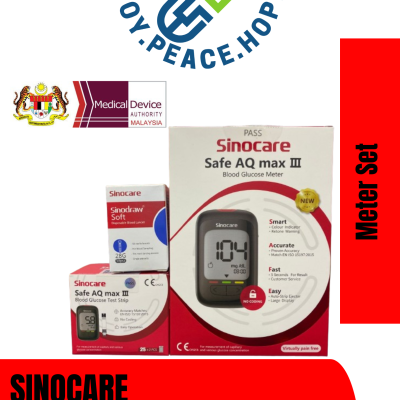 SINOCARE Safe AQ max III Blood Glucose Meter Set